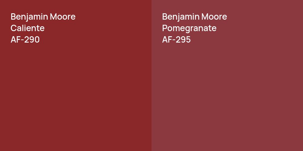 Benjamin Moore Caliente vs. Benjamin Moore Pomegranate