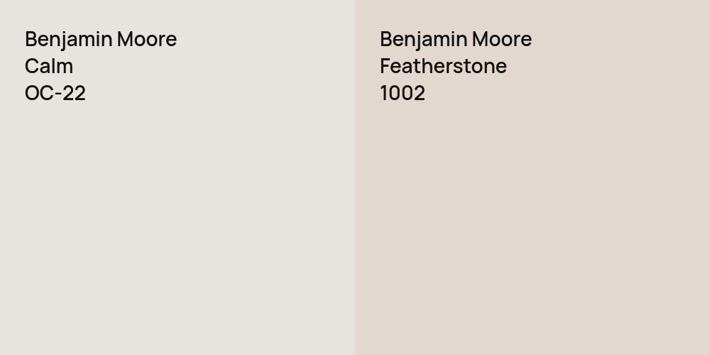 Benjamin Moore Calm vs. Benjamin Moore Featherstone