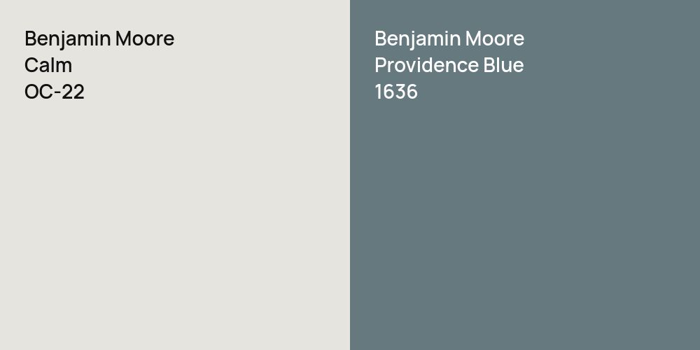 Benjamin Moore Calm vs. Benjamin Moore Providence Blue