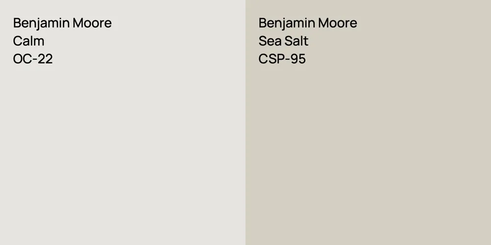 Benjamin Moore Calm vs. Benjamin Moore Sea Salt