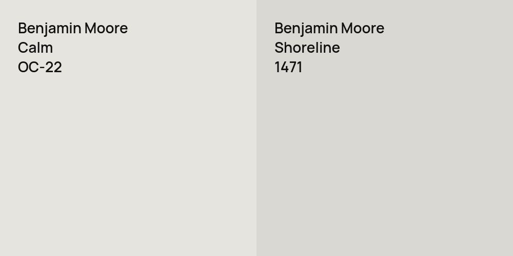 Benjamin Moore Calm vs. Benjamin Moore Shoreline