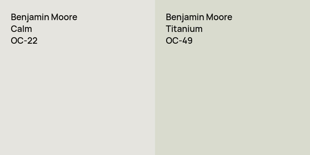 Benjamin Moore Calm vs. Benjamin Moore Titanium