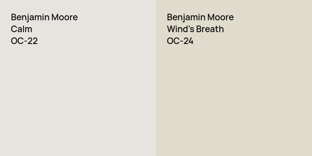 Benjamin Moore Calm vs. Benjamin Moore Wind's Breath