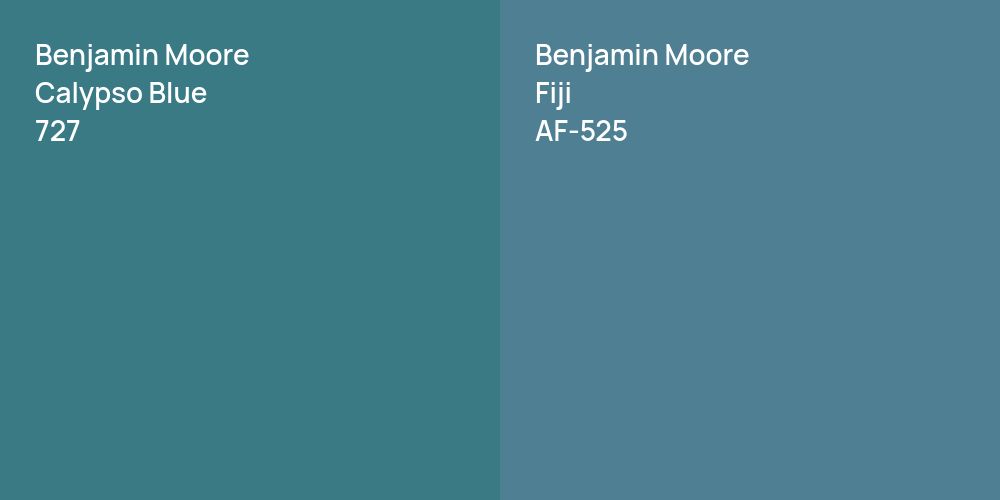 Benjamin Moore Calypso Blue vs. Benjamin Moore Fiji