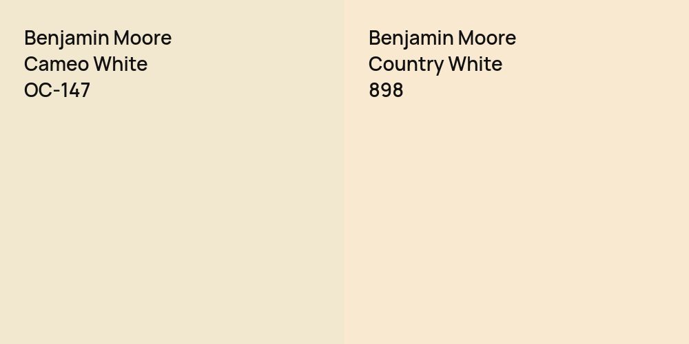 Benjamin Moore Cameo White vs. Benjamin Moore Country White