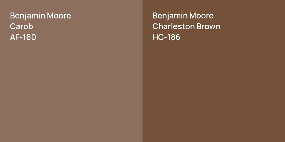 Benjamin Moore Carob vs. Benjamin Moore Charleston Brown