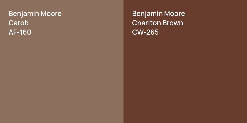 Benjamin Moore Carob vs. Benjamin Moore Charlton Brown