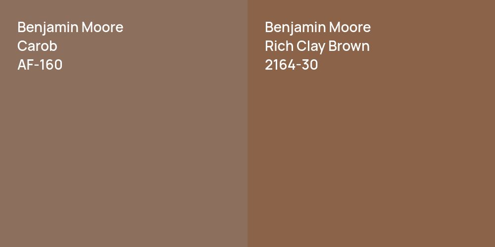 Benjamin Moore Carob vs. Benjamin Moore Rich Clay Brown