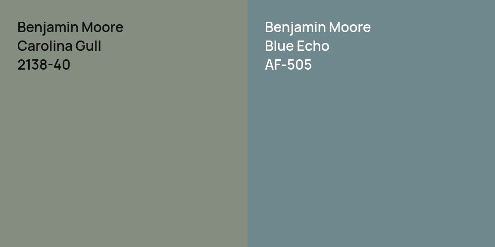 Benjamin Moore Carolina Gull vs. Benjamin Moore Blue Echo