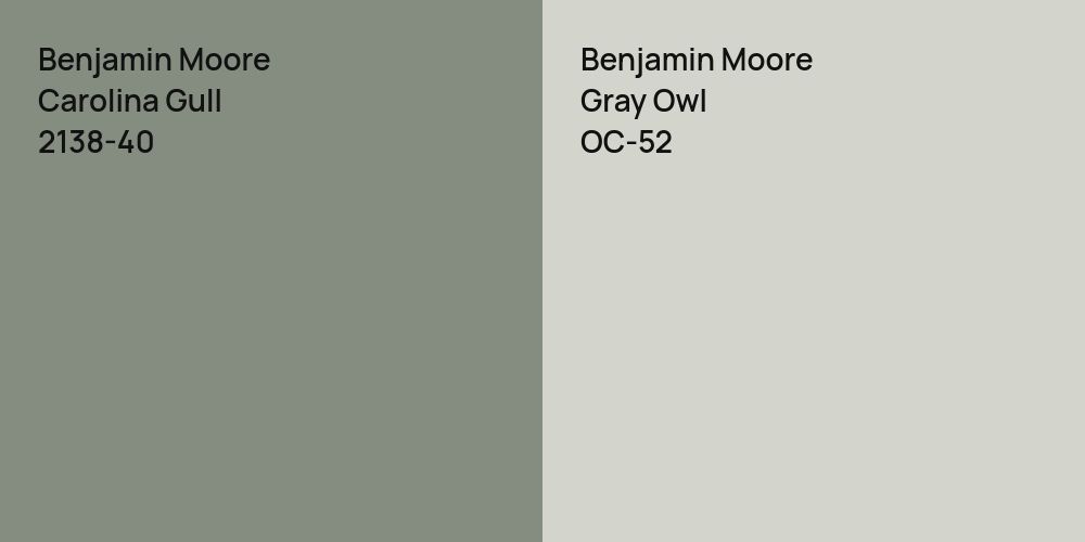 Benjamin Moore Carolina Gull vs. Benjamin Moore Gray Owl