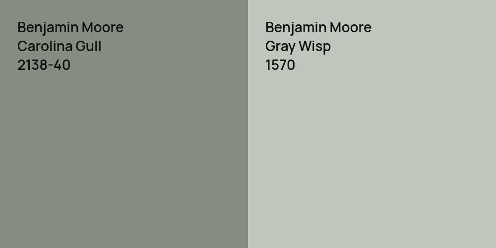 Benjamin Moore Carolina Gull vs. Benjamin Moore Gray Wisp