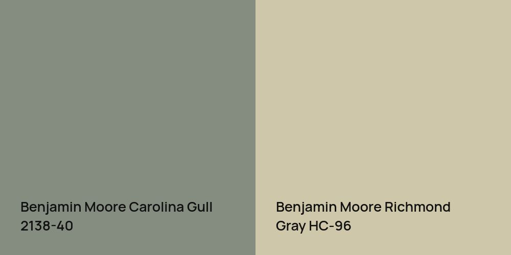 Benjamin Moore Carolina Gull vs. Benjamin Moore Richmond Gray