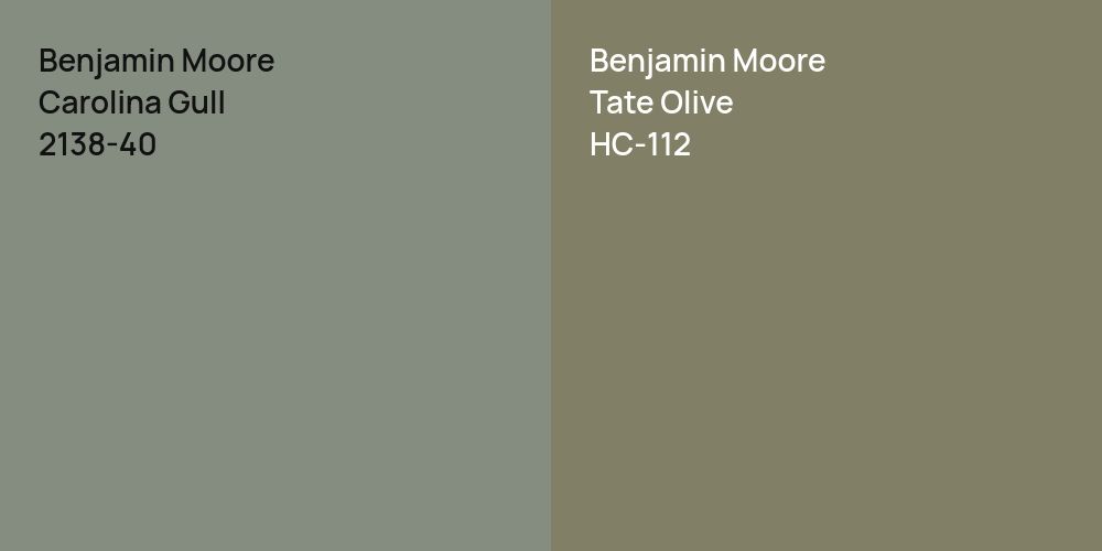 Benjamin Moore Carolina Gull vs. Benjamin Moore Tate Olive