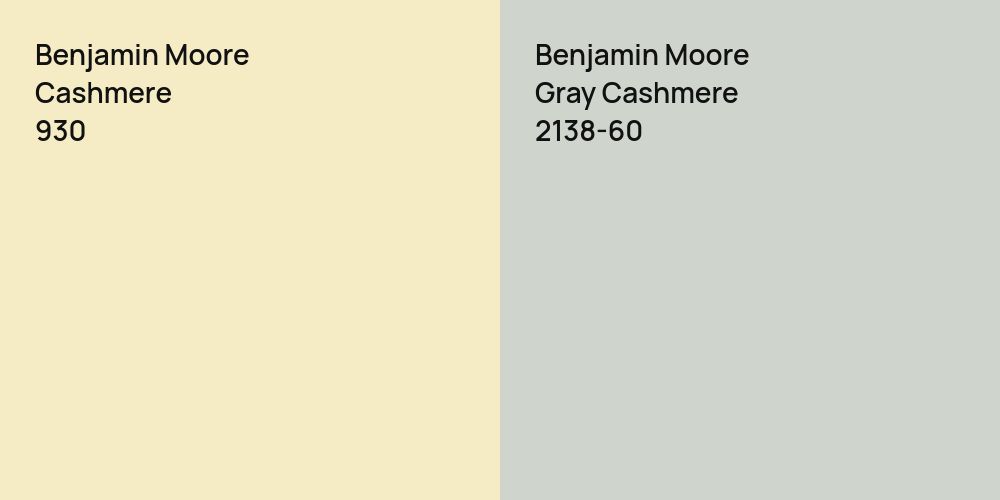 Benjamin Moore Cashmere vs. Benjamin Moore Gray Cashmere