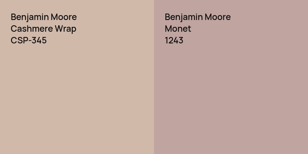 Benjamin Moore Cashmere Wrap vs. Benjamin Moore Monet