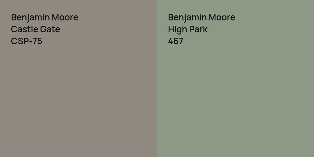 Benjamin Moore Castle Gate vs. Benjamin Moore High Park