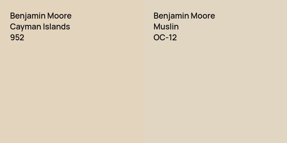 Benjamin Moore Cayman Islands vs. Benjamin Moore Muslin