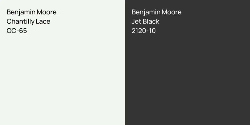 Benjamin Moore Chantilly Lace vs. Benjamin Moore Jet Black