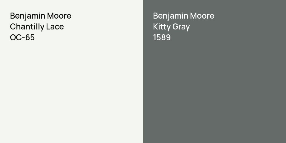 Benjamin Moore Chantilly Lace vs. Benjamin Moore Kitty Gray