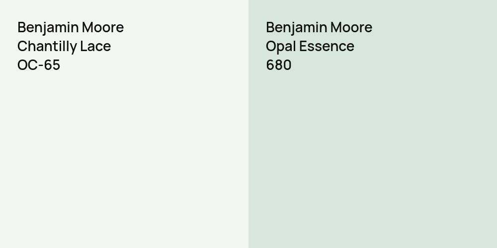 Benjamin Moore Chantilly Lace vs. Benjamin Moore Opal Essence