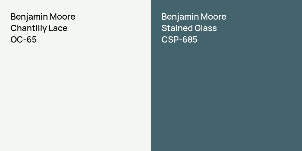 Benjamin Moore Chantilly Lace vs. Benjamin Moore Stained Glass