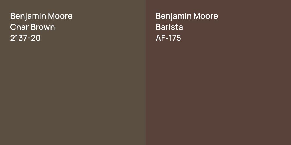 Benjamin Moore Char Brown vs. Benjamin Moore Barista