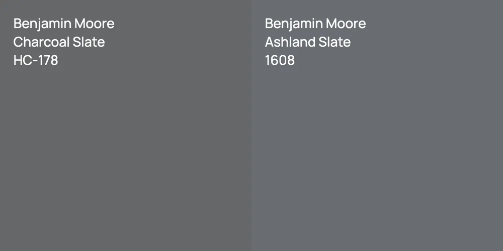 Benjamin Moore Charcoal Slate vs. Benjamin Moore Ashland Slate