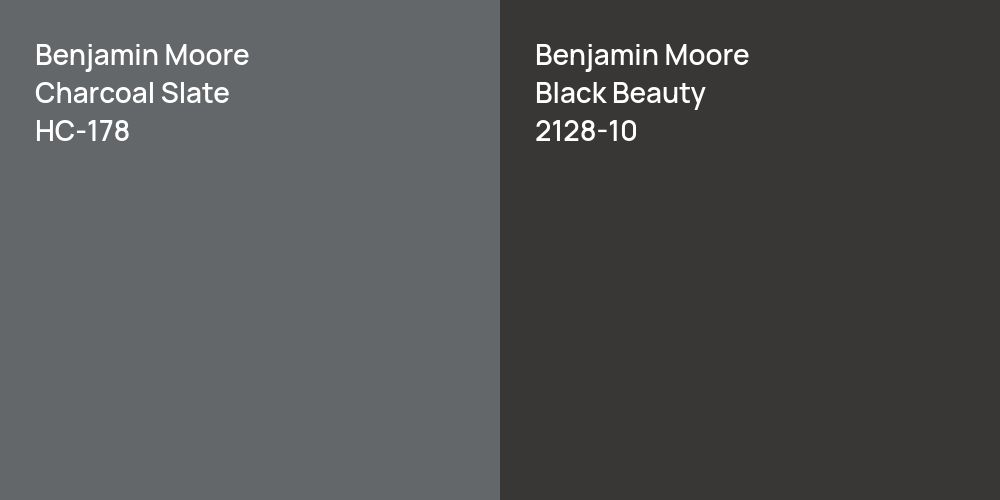 Benjamin Moore Charcoal Slate vs. Benjamin Moore Black Beauty