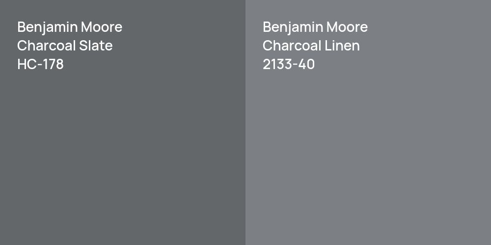 Benjamin Moore Charcoal Slate vs. Benjamin Moore Charcoal Linen