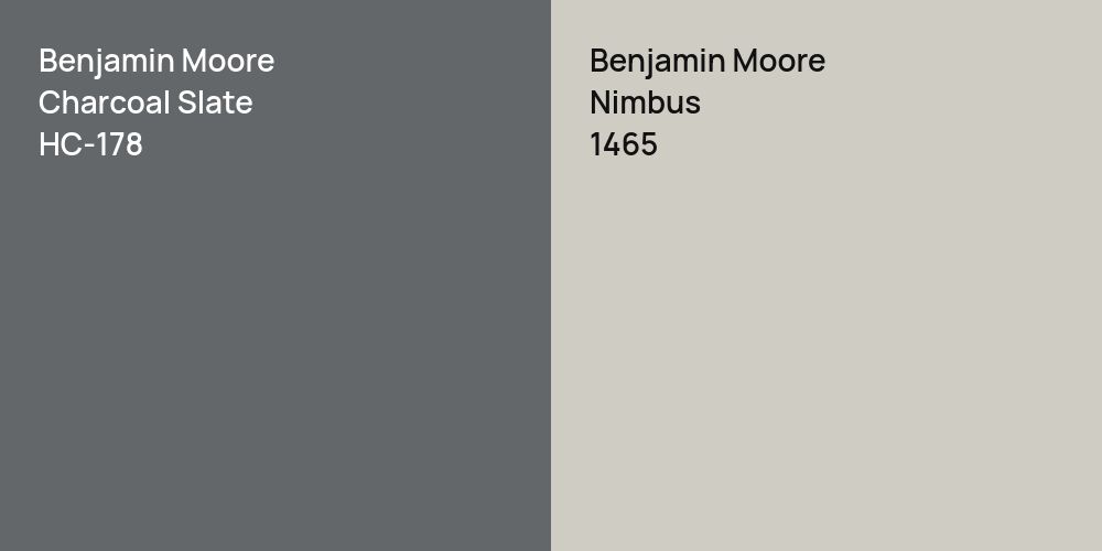 Benjamin Moore Charcoal Slate vs. Benjamin Moore Nimbus