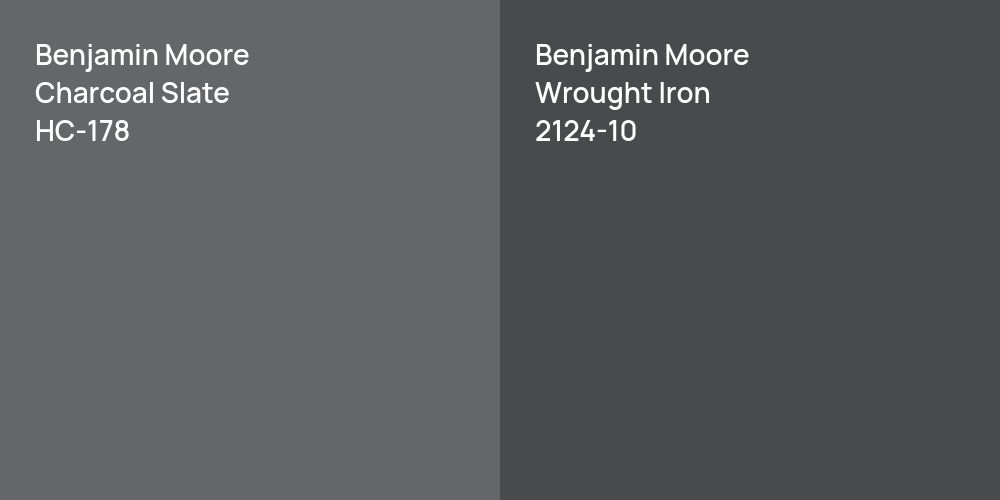 Benjamin Moore Charcoal Slate vs. Benjamin Moore Wrought Iron