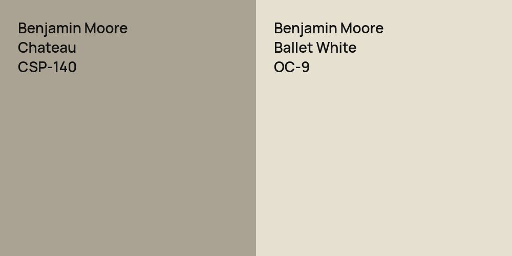 Benjamin Moore Chateau vs. Benjamin Moore Ballet White