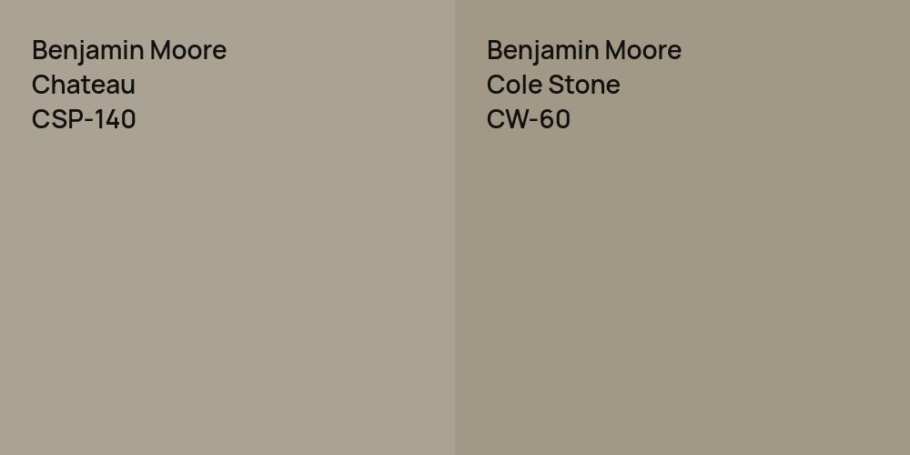 Benjamin Moore Chateau vs. Benjamin Moore Cole Stone