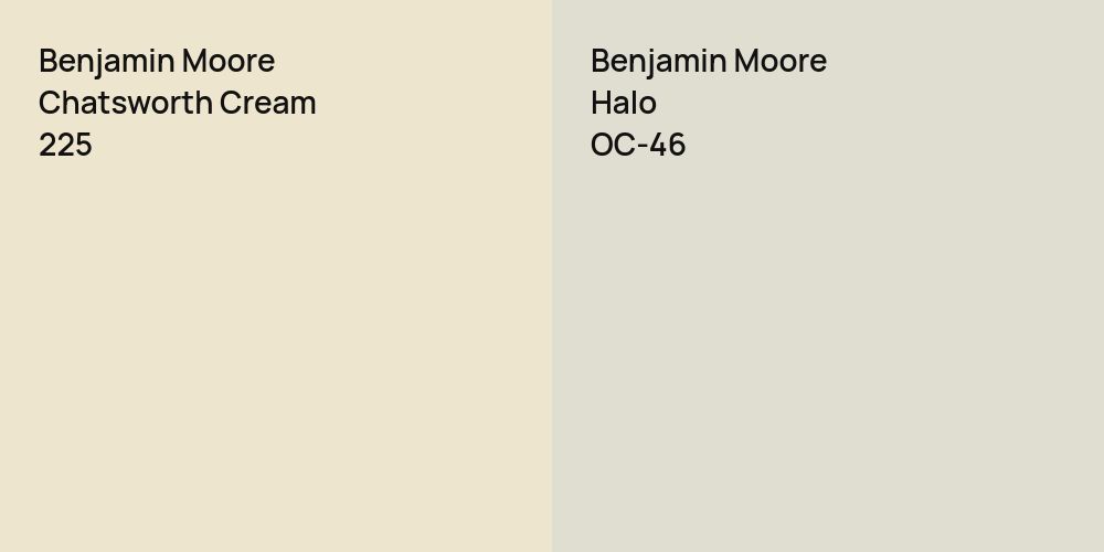 Benjamin Moore Chatsworth Cream vs. Benjamin Moore Halo