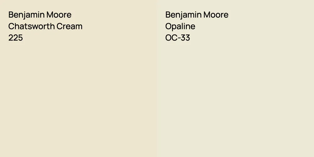 Benjamin Moore Chatsworth Cream vs. Benjamin Moore Opaline