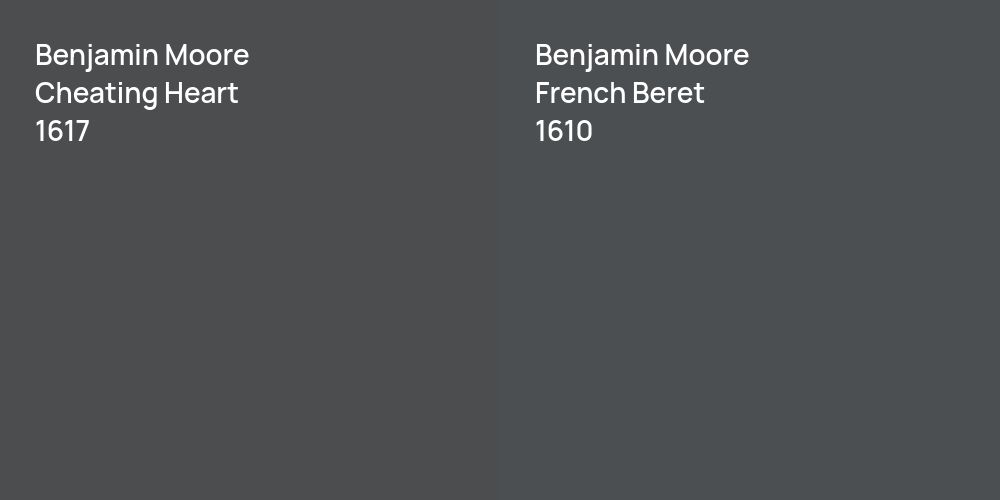 Benjamin Moore Cheating Heart vs. Benjamin Moore French Beret