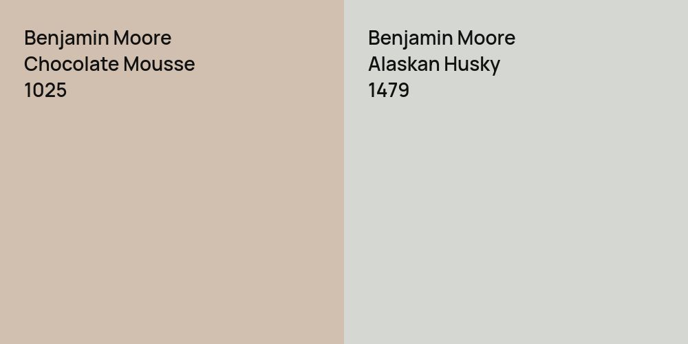 Benjamin Moore Chocolate Mousse vs. Benjamin Moore Alaskan Husky