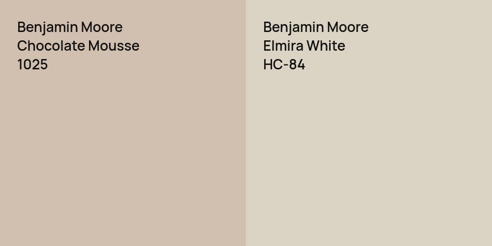 Benjamin Moore Chocolate Mousse vs. Benjamin Moore Elmira White