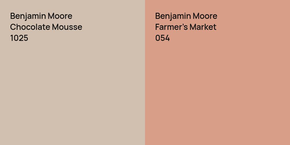 Benjamin Moore Chocolate Mousse vs. Benjamin Moore Farmer's Market