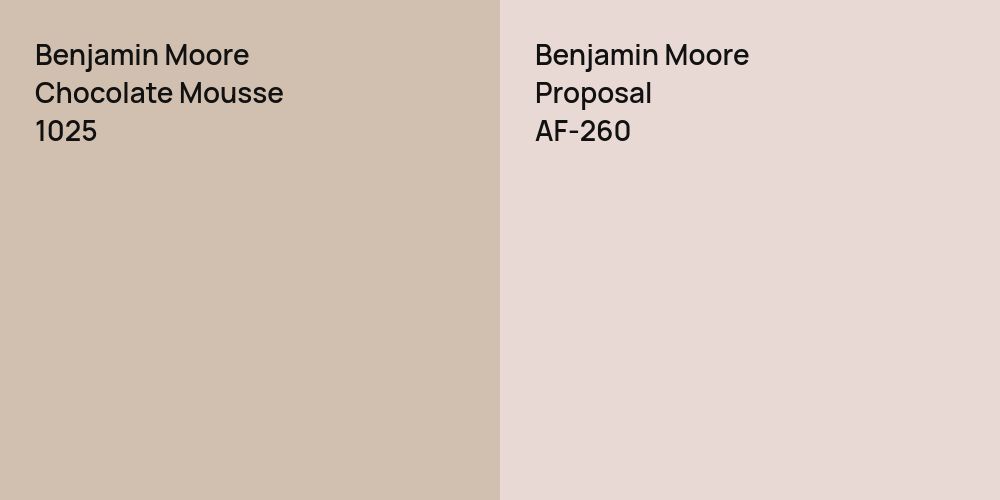 Benjamin Moore Chocolate Mousse vs. Benjamin Moore Proposal