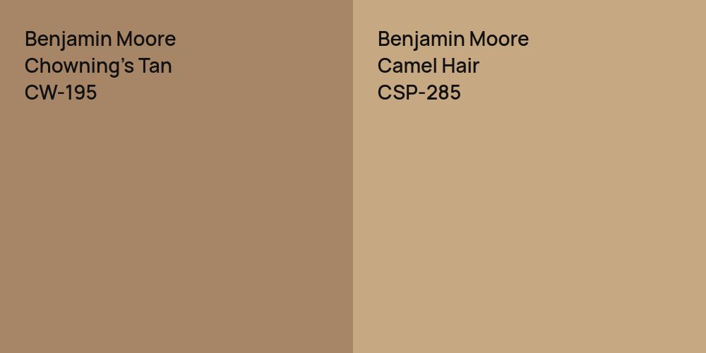 Benjamin Moore Chowning's Tan vs. Benjamin Moore Camel Hair