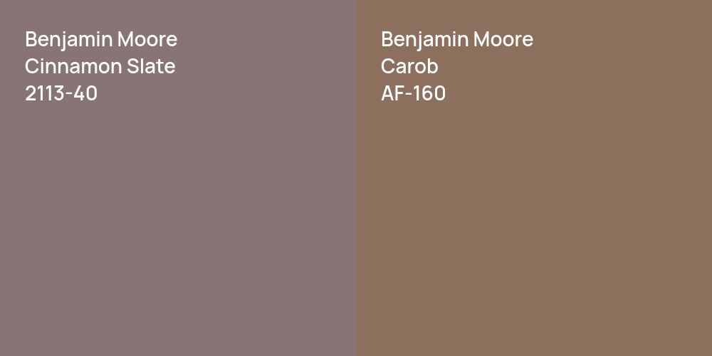 Benjamin Moore Cinnamon Slate vs. Benjamin Moore Carob