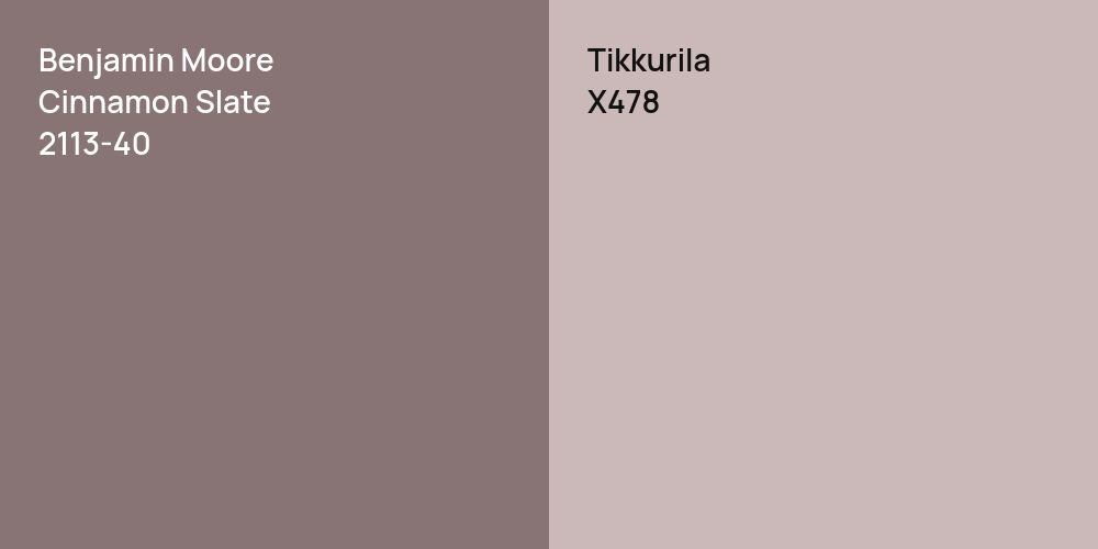 Benjamin Moore Cinnamon Slate vs. Tikkurila X478