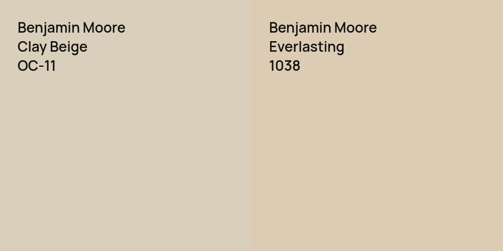 Benjamin Moore Clay Beige vs. Benjamin Moore Everlasting