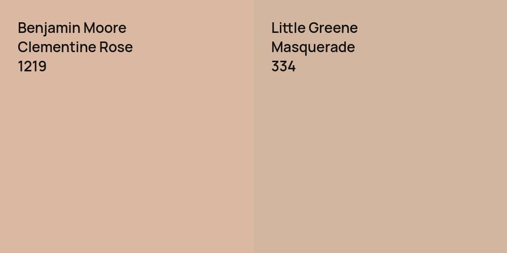 Benjamin Moore Clementine Rose vs. Little Greene Masquerade