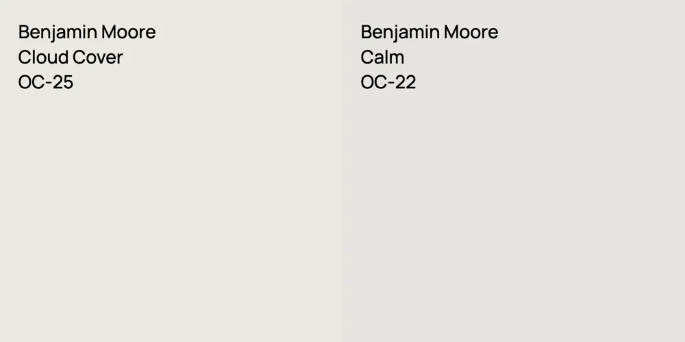 Benjamin Moore Cloud Cover vs. Benjamin Moore Calm