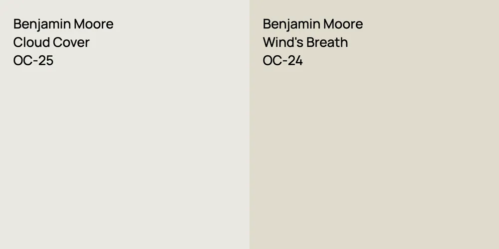 Benjamin Moore Cloud Cover vs. Benjamin Moore Wind's Breath