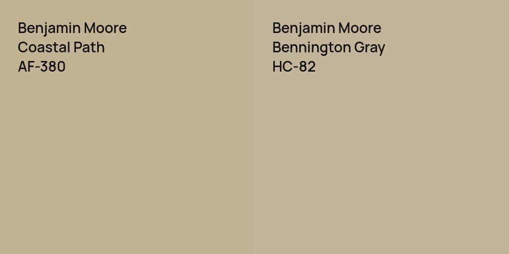 Benjamin Moore Coastal Path vs. Benjamin Moore Bennington Gray