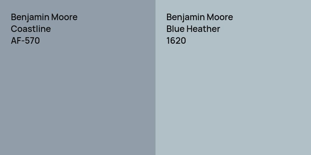 Benjamin Moore Coastline vs. Benjamin Moore Blue Heather