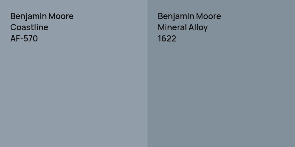 Benjamin Moore Coastline vs. Benjamin Moore Mineral Alloy